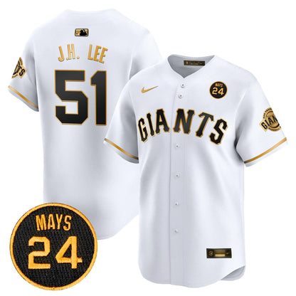 SFG 2024 Willie Mays Patch Vapor Premier Limited Jersey V3 - Stitched