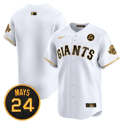 SFG 2024 Willie Mays Patch Vapor Premier Limited Jersey V3 - Stitched
