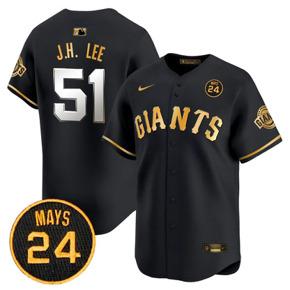 SFG 2024 Willie Mays Patch Vapor Premier Limited Jersey V3 - Stitched