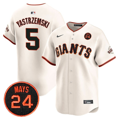SFG 2024 Willie Mays Patch Vapor Premier Limited Jersey V3 - Stitched