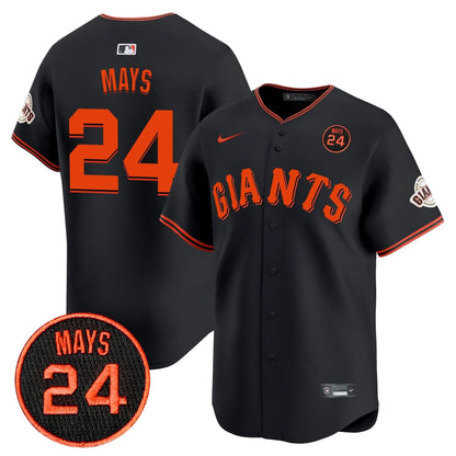 SFG 2024 Willie Mays Patch Vapor Premier Limited Jersey V3 - Stitched