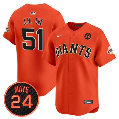 SFG 2024 Willie Mays Patch Vapor Premier Limited Jersey V3 - Stitched