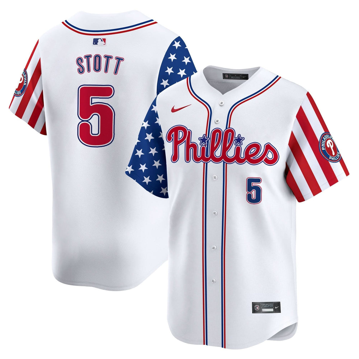 Men's Phillies 2025 Independence Day Vapor Premier Limited Jersey - All Stitched