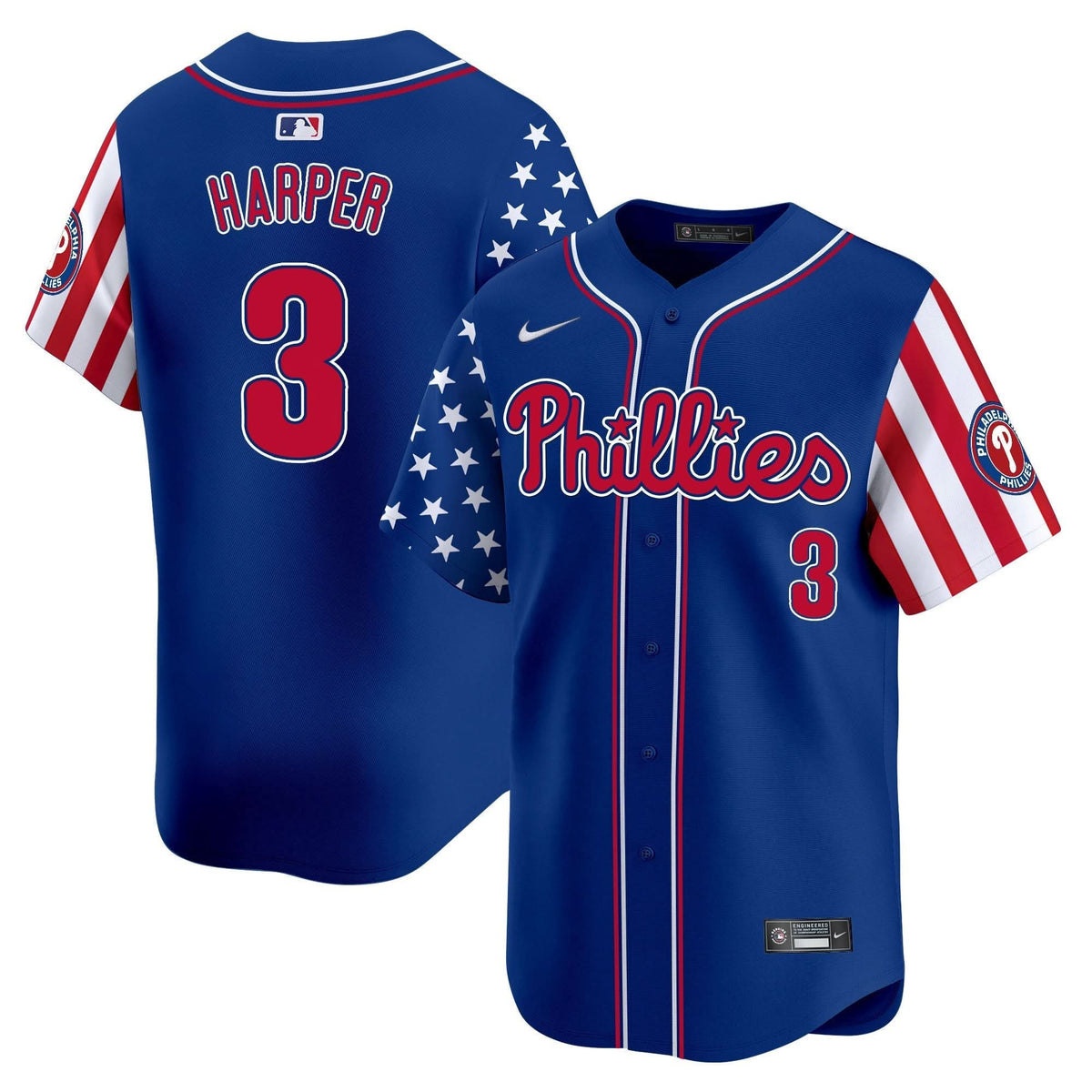 Men's Phillies 2025 Independence Day Vapor Premier Limited Jersey - All Stitched