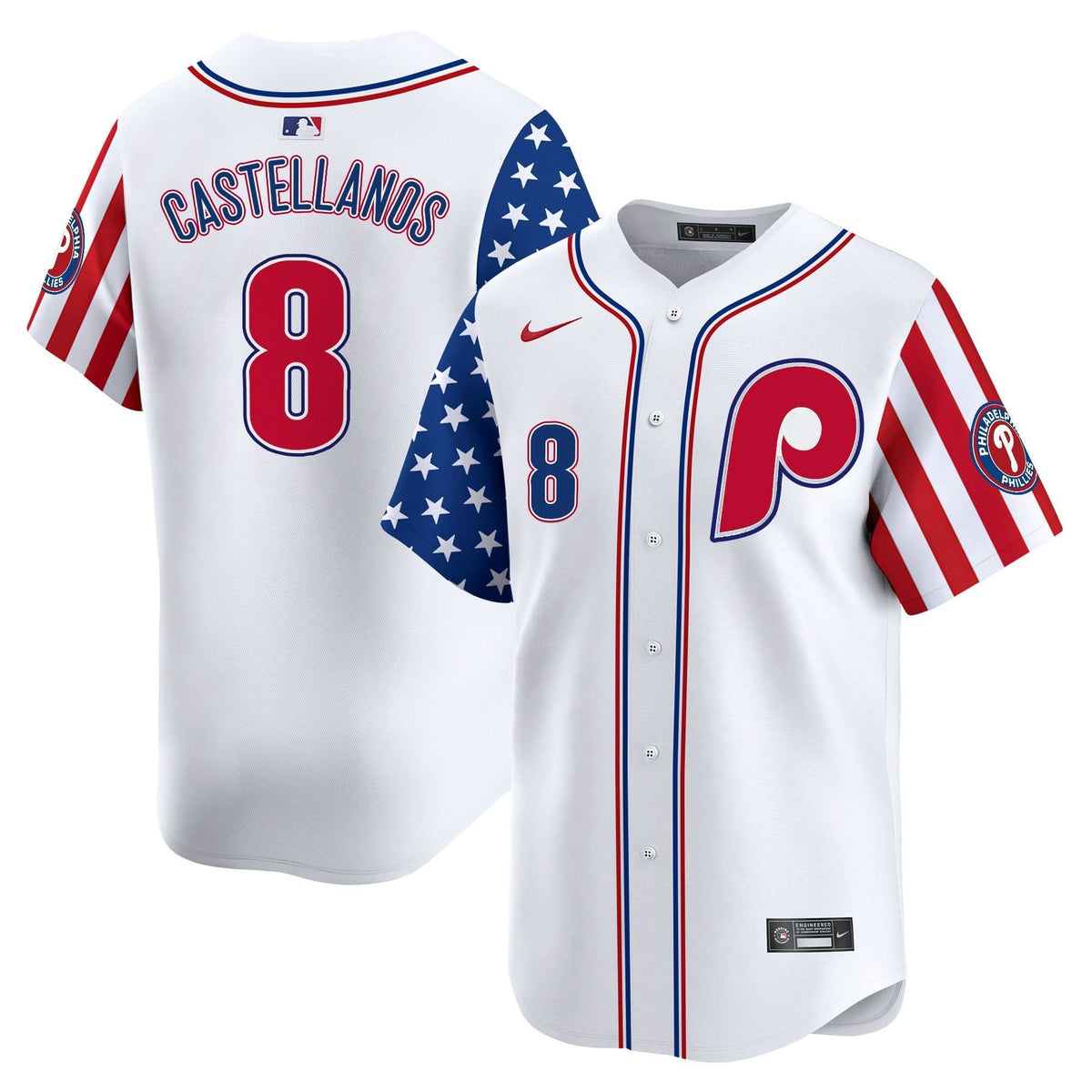 Men's Phillies 2025 Independence Day Vapor Premier Limited Jersey - All Stitched