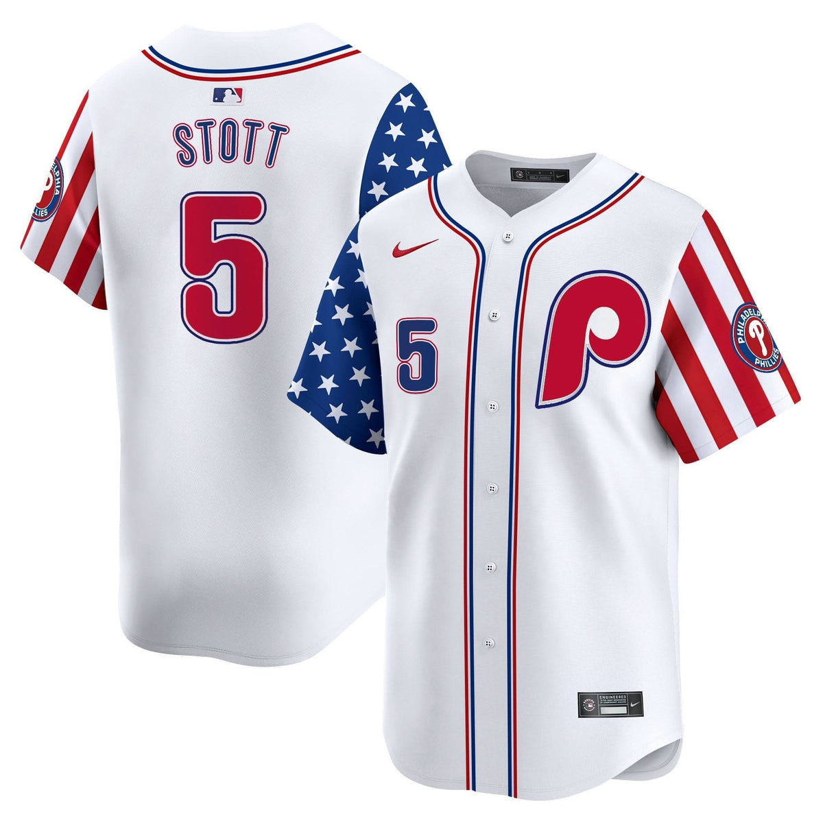 Men's Phillies 2025 Independence Day Vapor Premier Limited Jersey - All Stitched