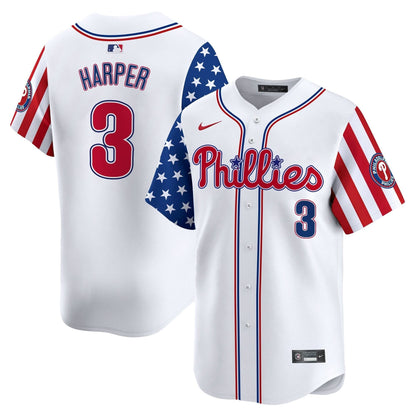 Phillies 2025 Independence Day Vapor Premier Limited Jersey - All Stitched