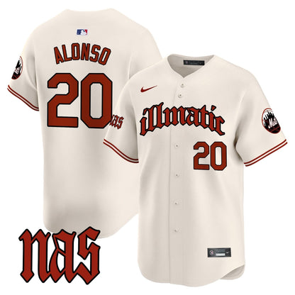 NYM Nas Illmatic Vapor Premier Limited Jersey - Stitched