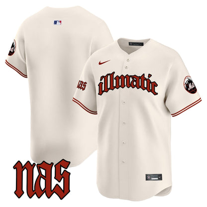 NYM Nas Illmatic Vapor Premier Limited Jersey - Stitched