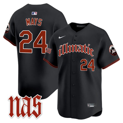 NYM Nas Illmatic Vapor Premier Limited Jersey - Stitched