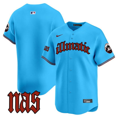 NYM Nas Illmatic Vapor Premier Limited Jersey - Stitched