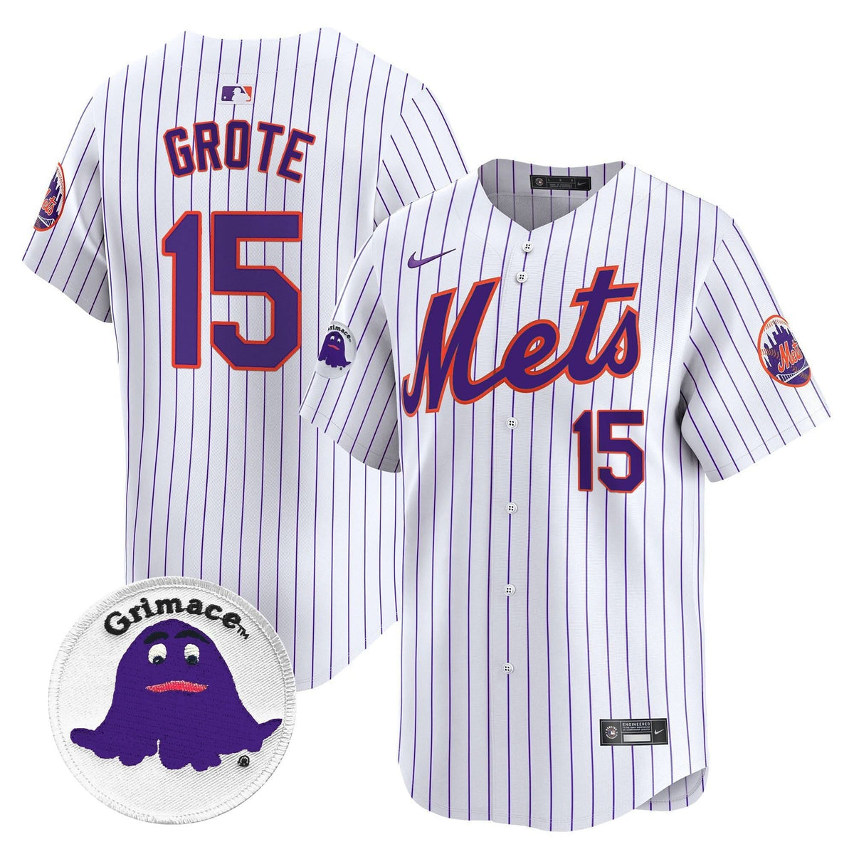 Men's Mets Grimace Vapor Premier Limited Jersey - All Stitched