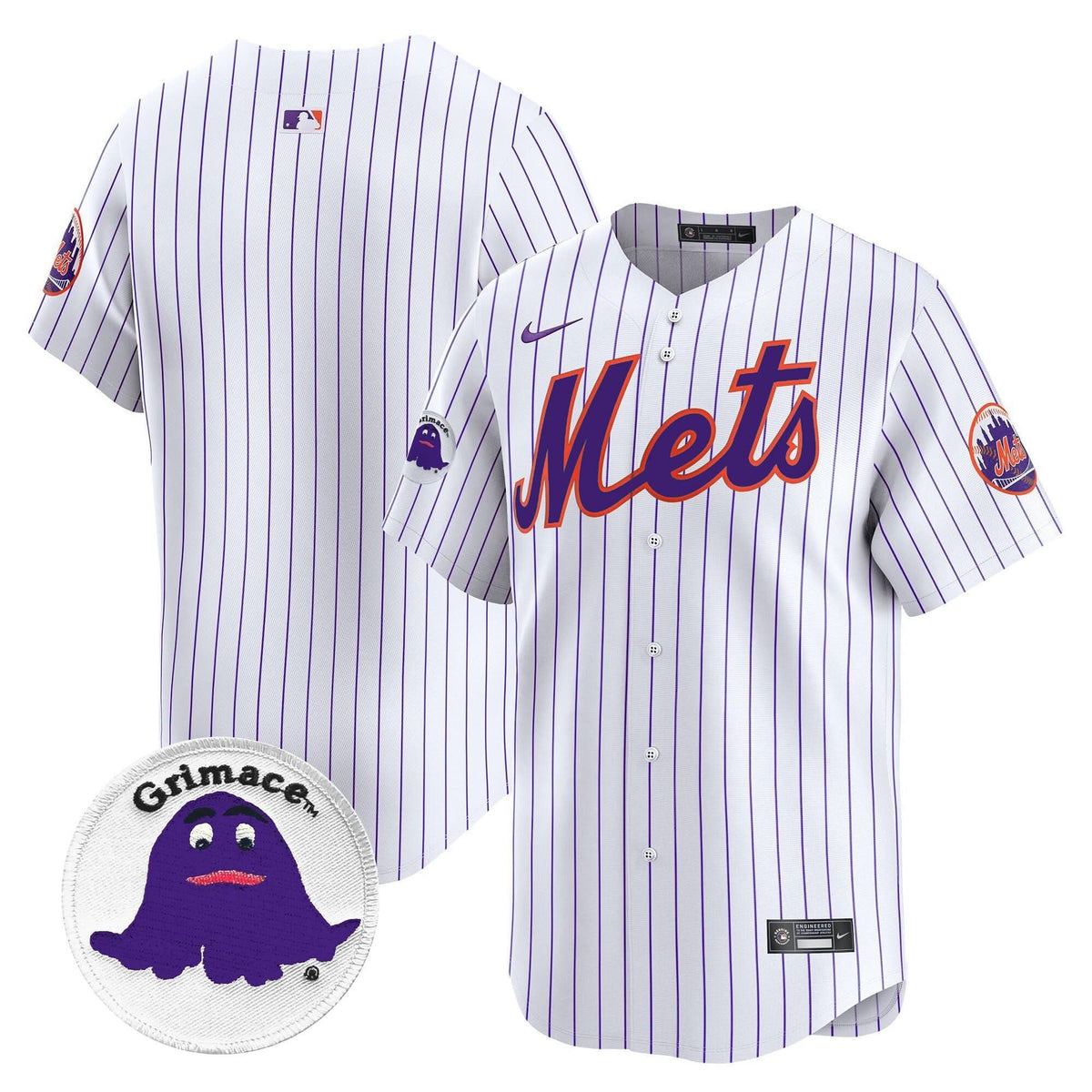 Men's Mets Grimace Vapor Premier Limited Jersey - All Stitched