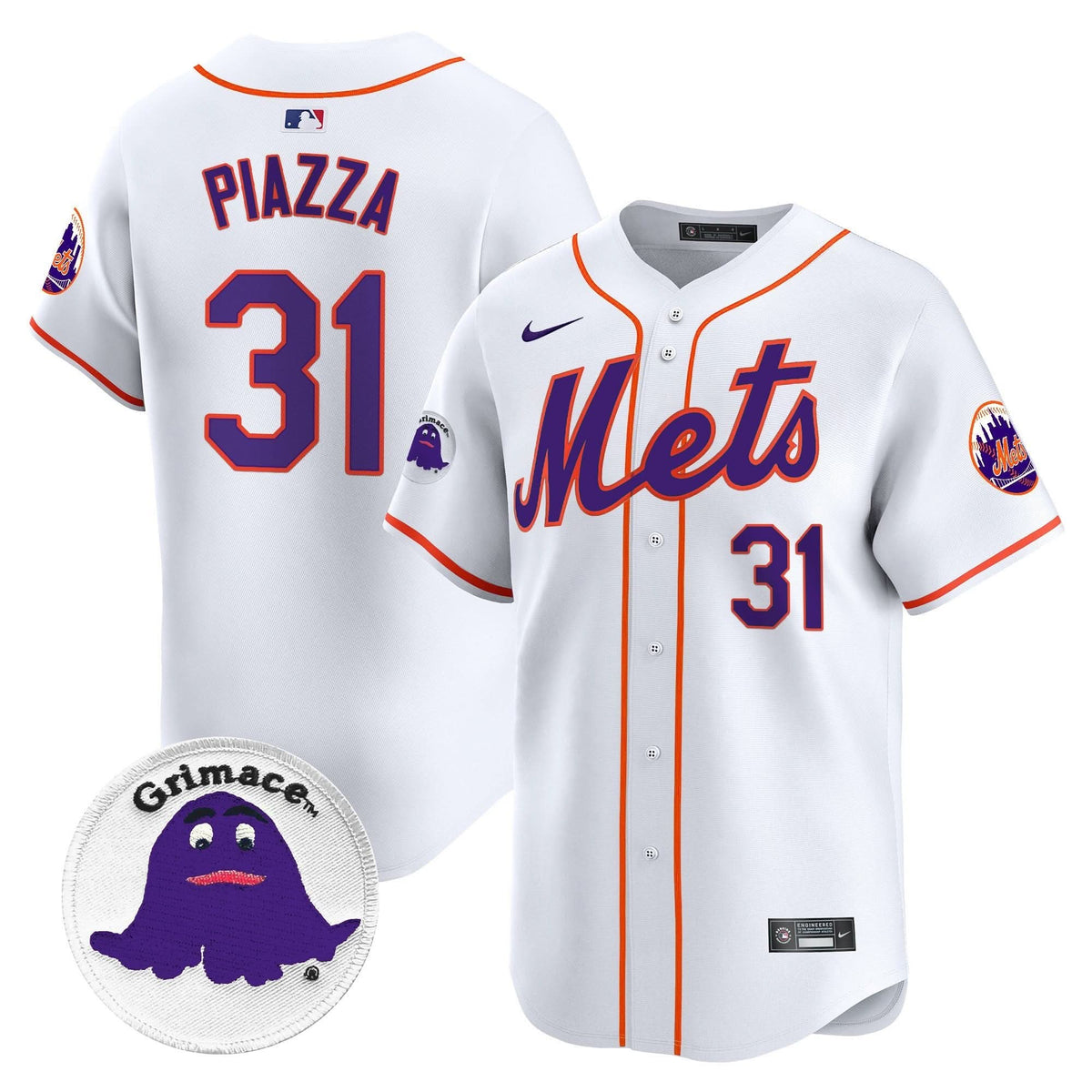 Men's Mets Grimace Vapor Premier Limited Jersey - All Stitched