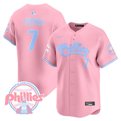 Men's Phillies Bubblegum Pink Vapor Premier Limited Jersey - All Stitched