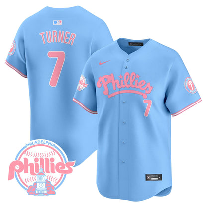 Men's Phillies Bubblegum Pink Vapor Premier Limited Jersey - All Stitched