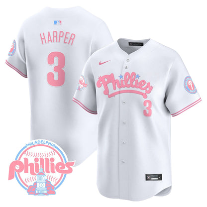 Men's Phillies Bubblegum Pink Vapor Premier Limited Jersey - All Stitched
