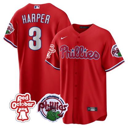 PP Red October Patch Cool Base Jersey - Stitched