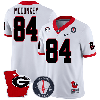 GB 2023 Vince Dooley Patch & Georgia State Map Jersey