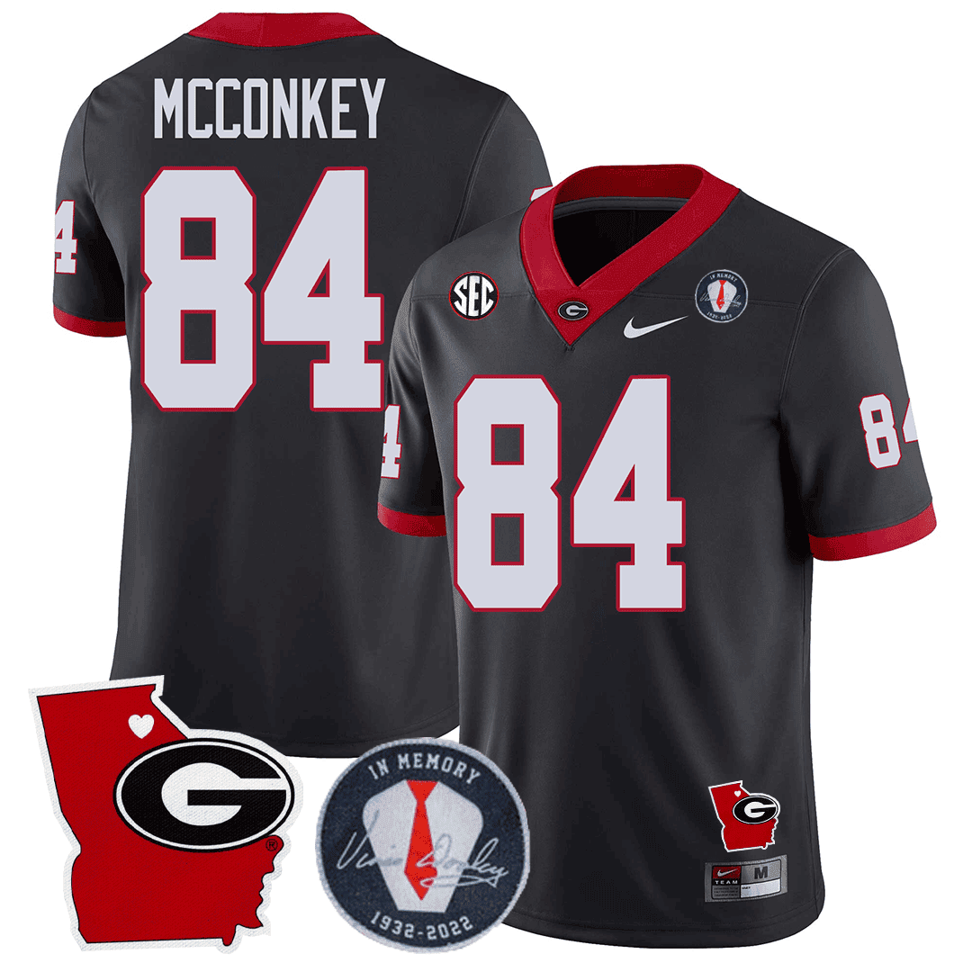 GB 2023 Vince Dooley Patch & Georgia State Map Jersey
