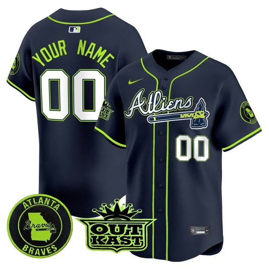 Atlanta Braves Atliens Vapor Premier Limited Custom Jersey - All Stitched