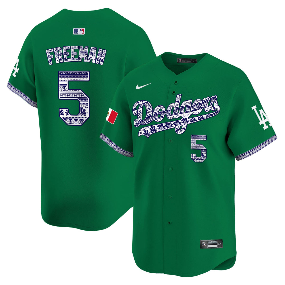 Los Angeles Dodgers Mexico Vapor Premier Limited Jersey V3 - All Stitched