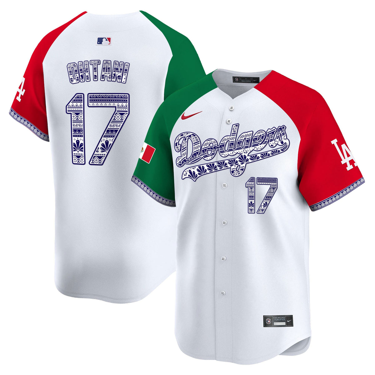 Los Angeles Dodgers Mexico Vapor Premier Limited Jersey V3 - All Stitched