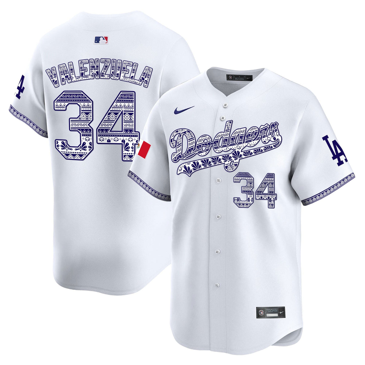 Los Angeles Dodgers Mexico Vapor Premier Limited Jersey V3 - All Stitched