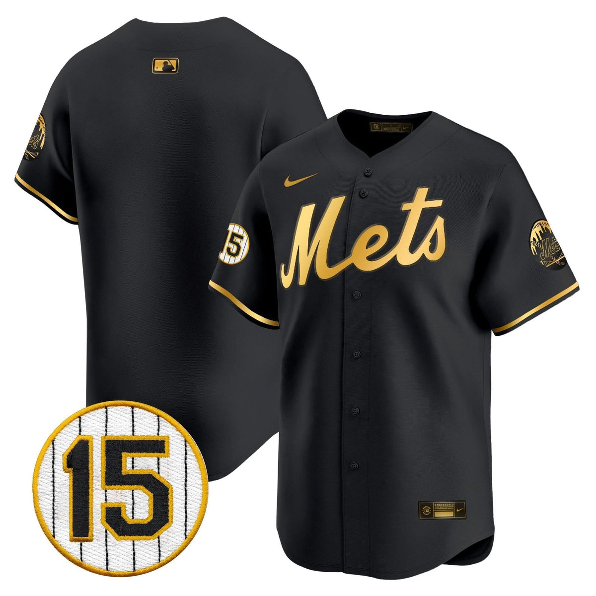 Men's New York Mets Jerry Grote Patch Vapor Premier Limited Jersey - All Stitched