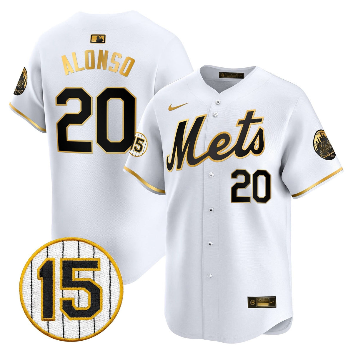 Men's New York Mets Jerry Grote Patch Vapor Premier Limited Jersey - All Stitched
