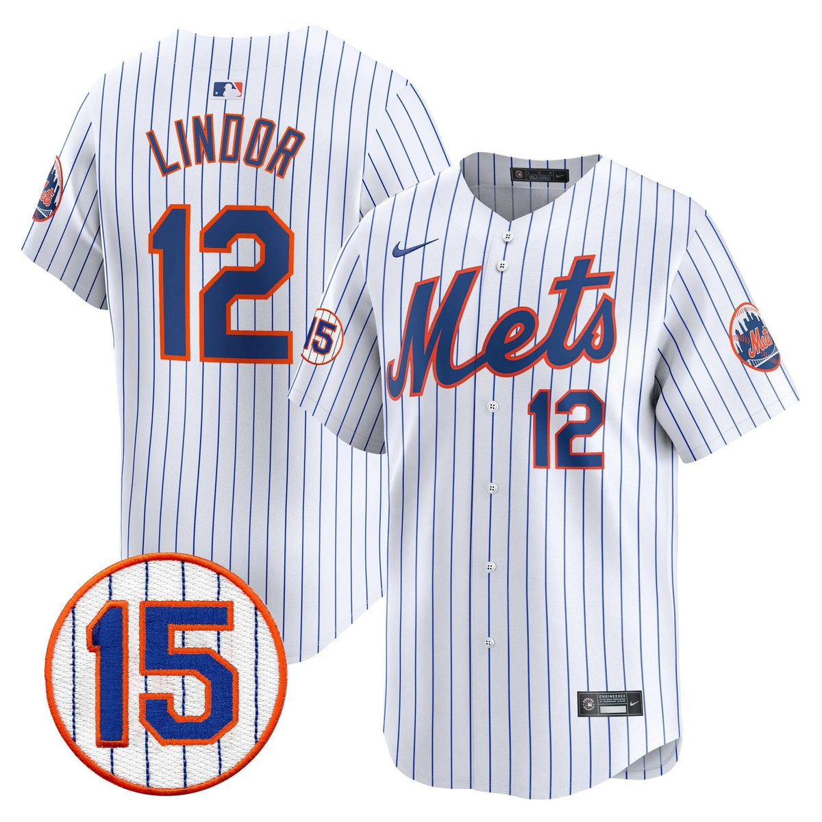 Men's New York Mets Jerry Grote Patch Vapor Premier Limited Jersey - All Stitched