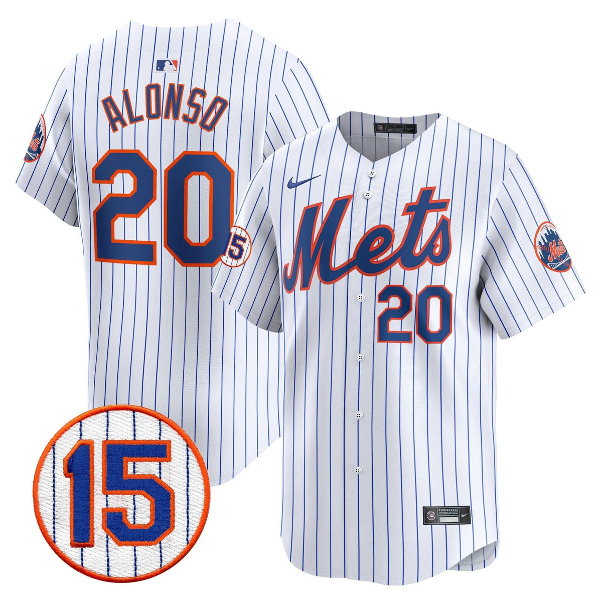 Men's New York Mets Jerry Grote Patch Vapor Premier Limited Jersey - All Stitched