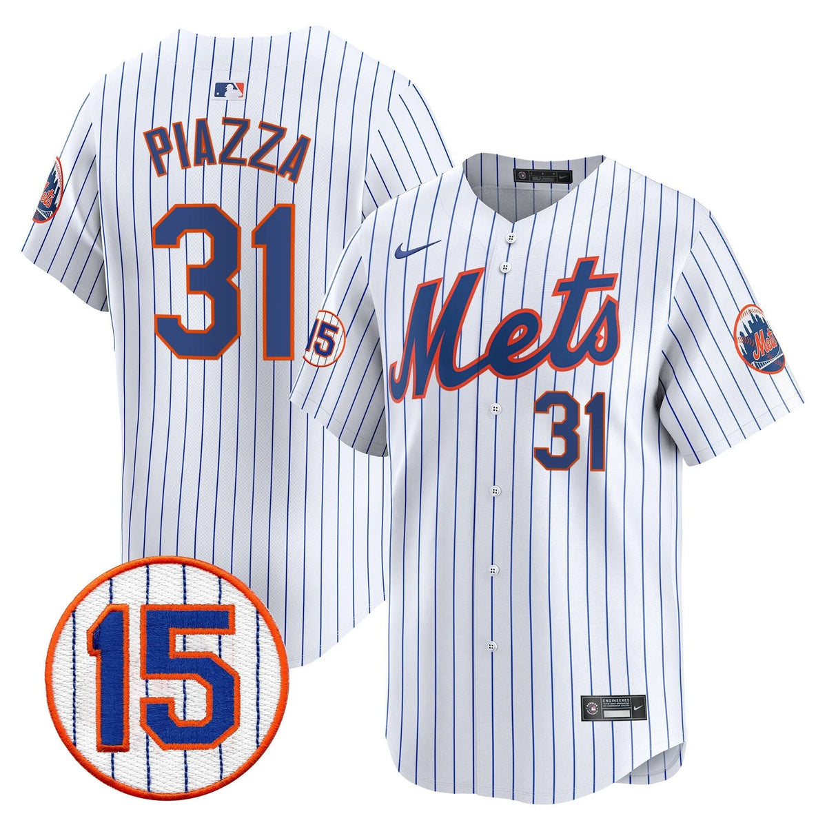 Men's New York Mets Jerry Grote Patch Vapor Premier Limited Jersey - All Stitched