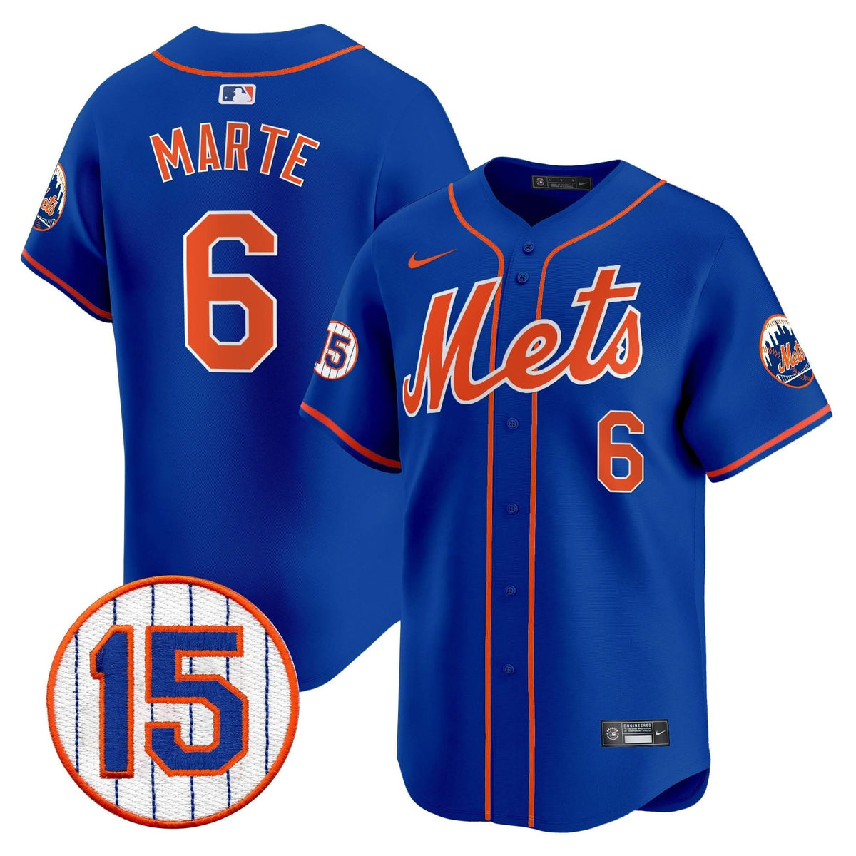 Men's New York Mets Jerry Grote Patch Vapor Premier Limited Jersey - All Stitched