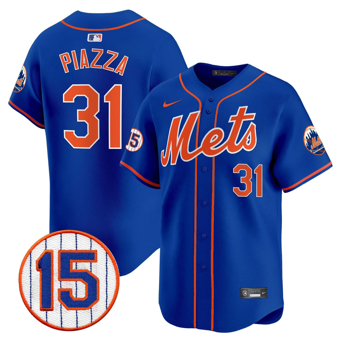 Men's New York Mets Jerry Grote Patch Vapor Premier Limited Jersey - All Stitched