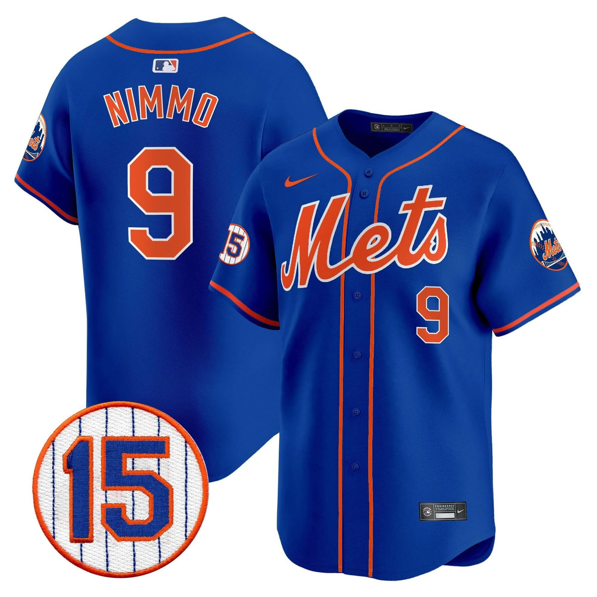 Men's New York Mets Jerry Grote Patch Vapor Premier Limited Jersey - All Stitched