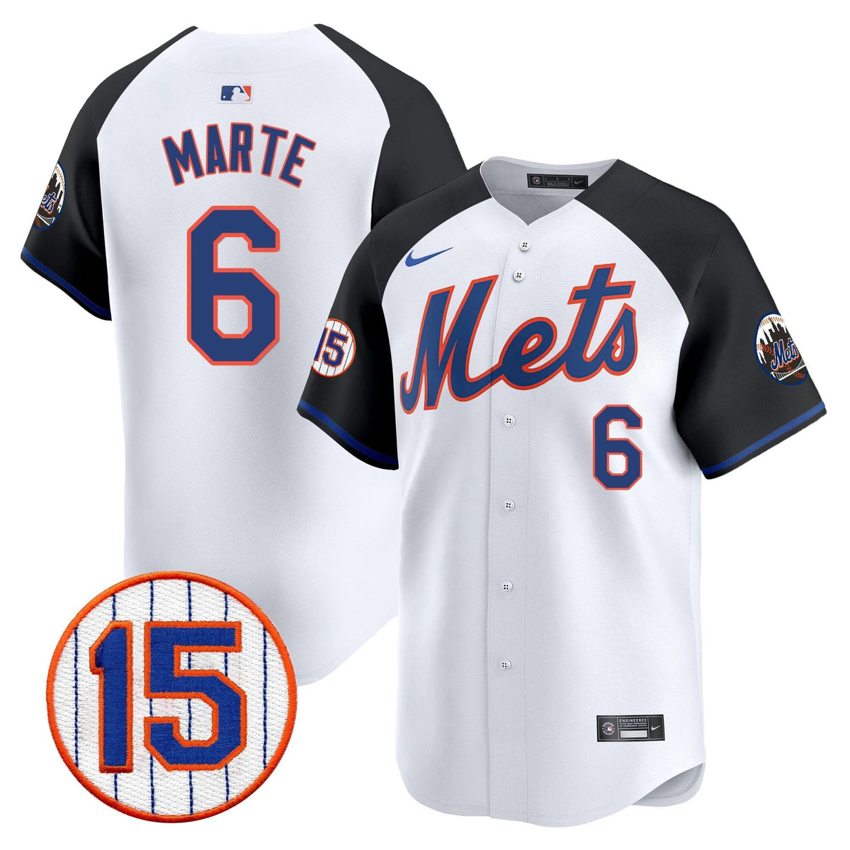 Men's New York Mets Jerry Grote Patch Vapor Premier Limited Jersey - All Stitched