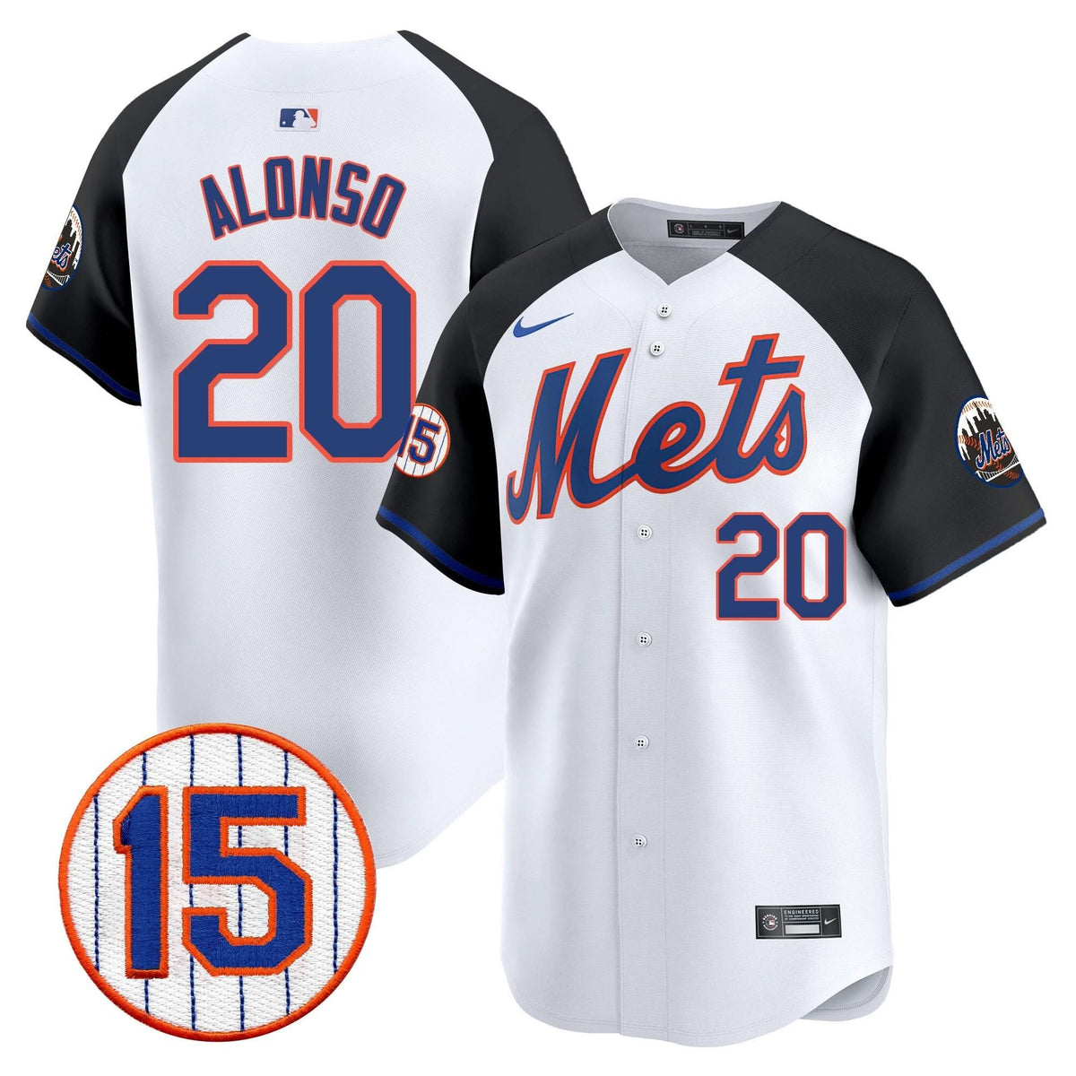 Men's New York Mets Jerry Grote Patch Vapor Premier Limited Jersey - All Stitched