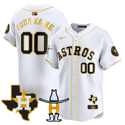 Houston Astros Houston Rodeo Patch Vapor Premier Limited Custom Jersey V2 - All Stitched
