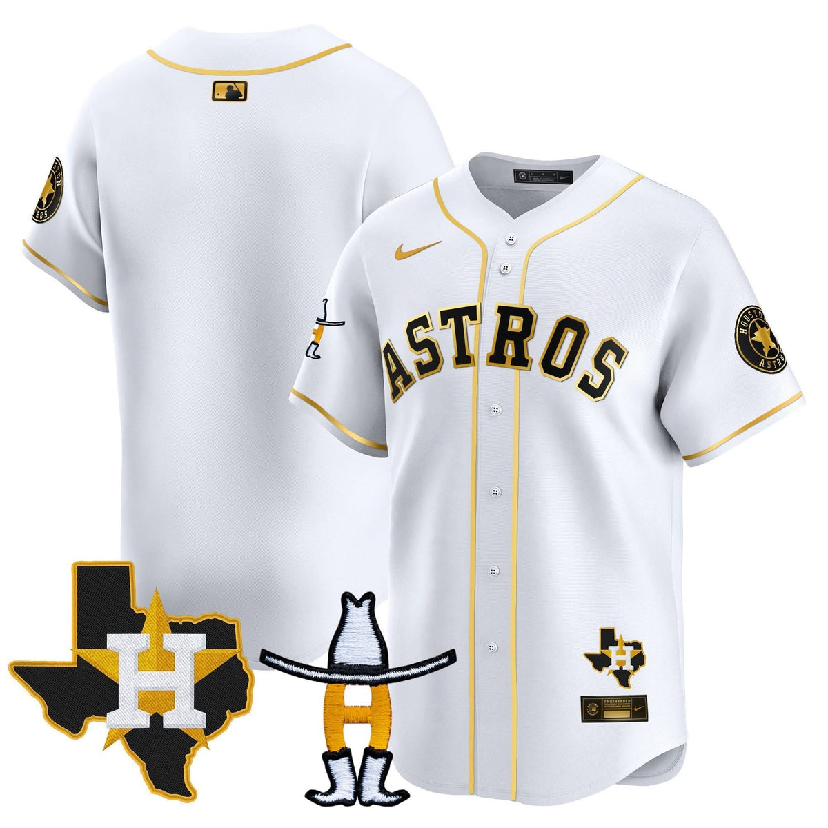 Men's Houston Astros Houston Rodeo Patch Vapor Premier Limited Jersey V2 - All Stitched