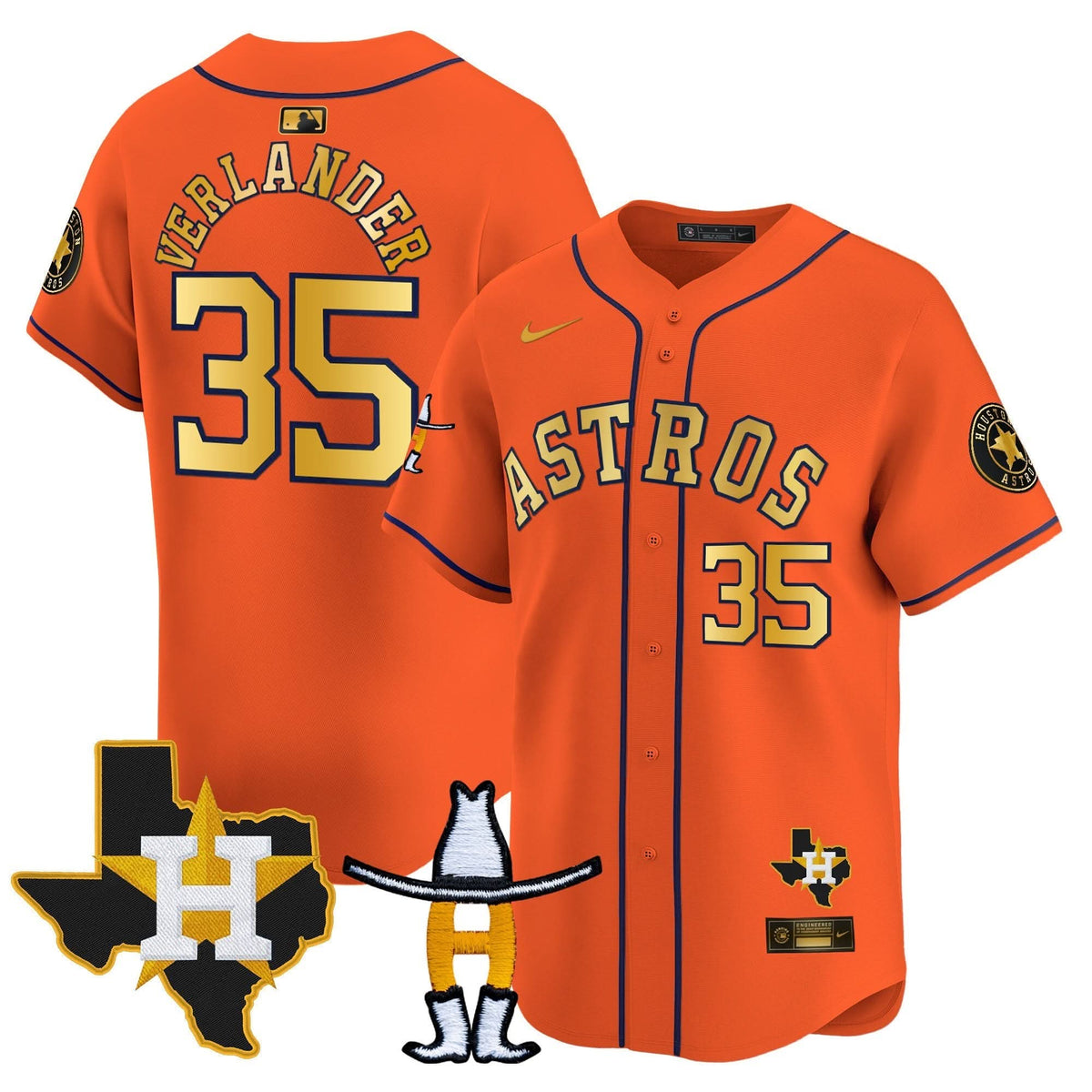 Men's Houston Astros Houston Rodeo Patch Vapor Premier Limited Jersey V2 - All Stitched