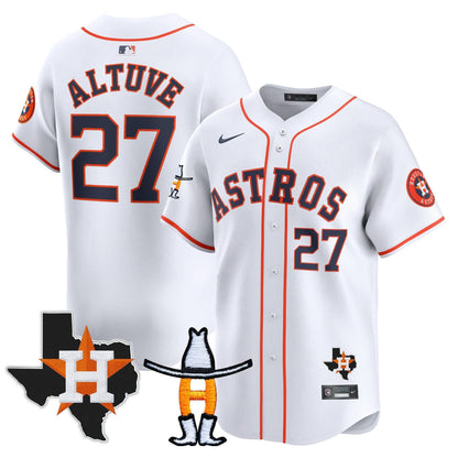 Men's Houston Astros Houston Rodeo Patch Vapor Premier Limited Jersey V2 - All Stitched