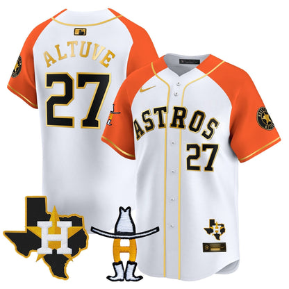 Men's Houston Astros Houston Rodeo Patch Vapor Premier Limited Jersey V2 - All Stitched