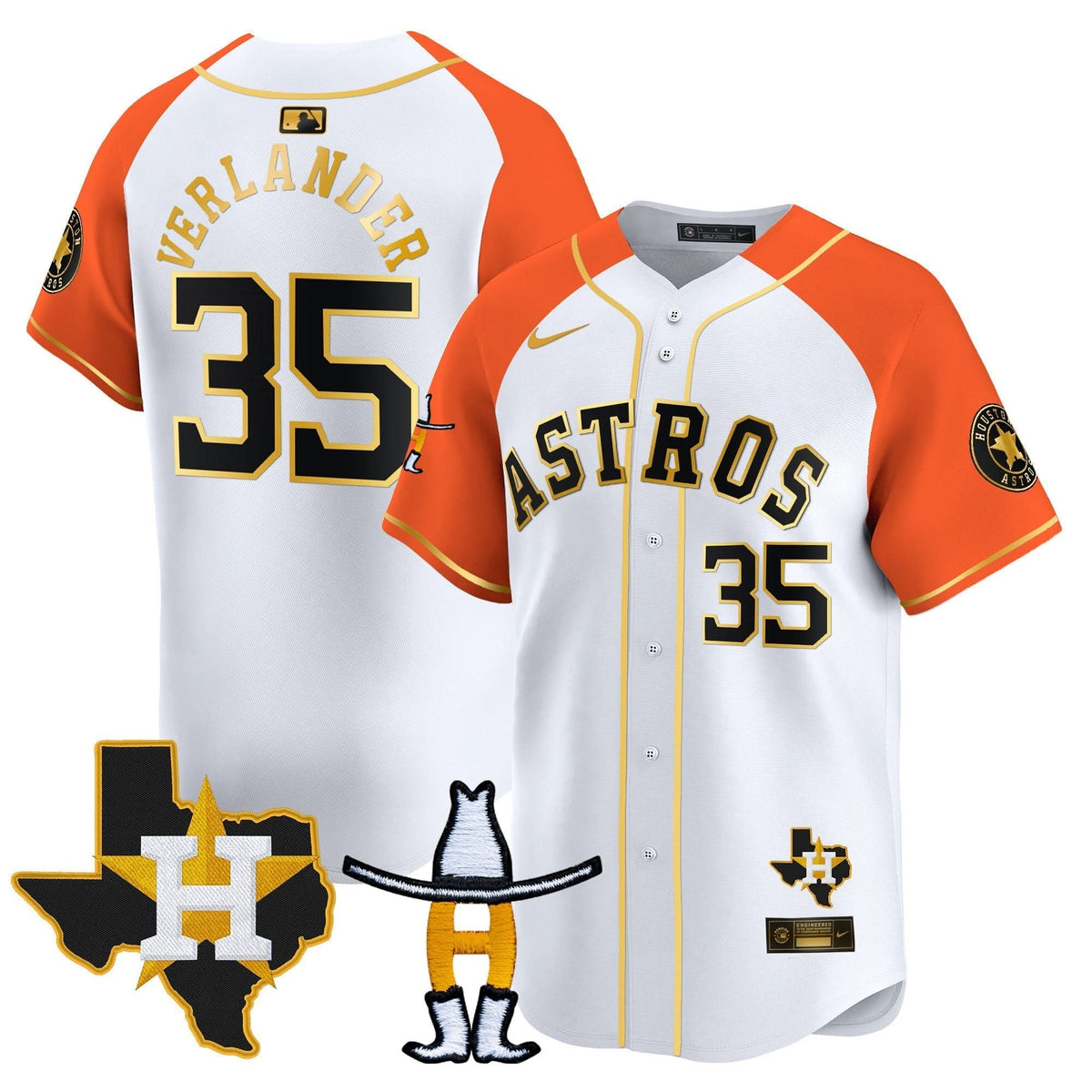 Men's Houston Astros Houston Rodeo Patch Vapor Premier Limited Jersey V2 - All Stitched