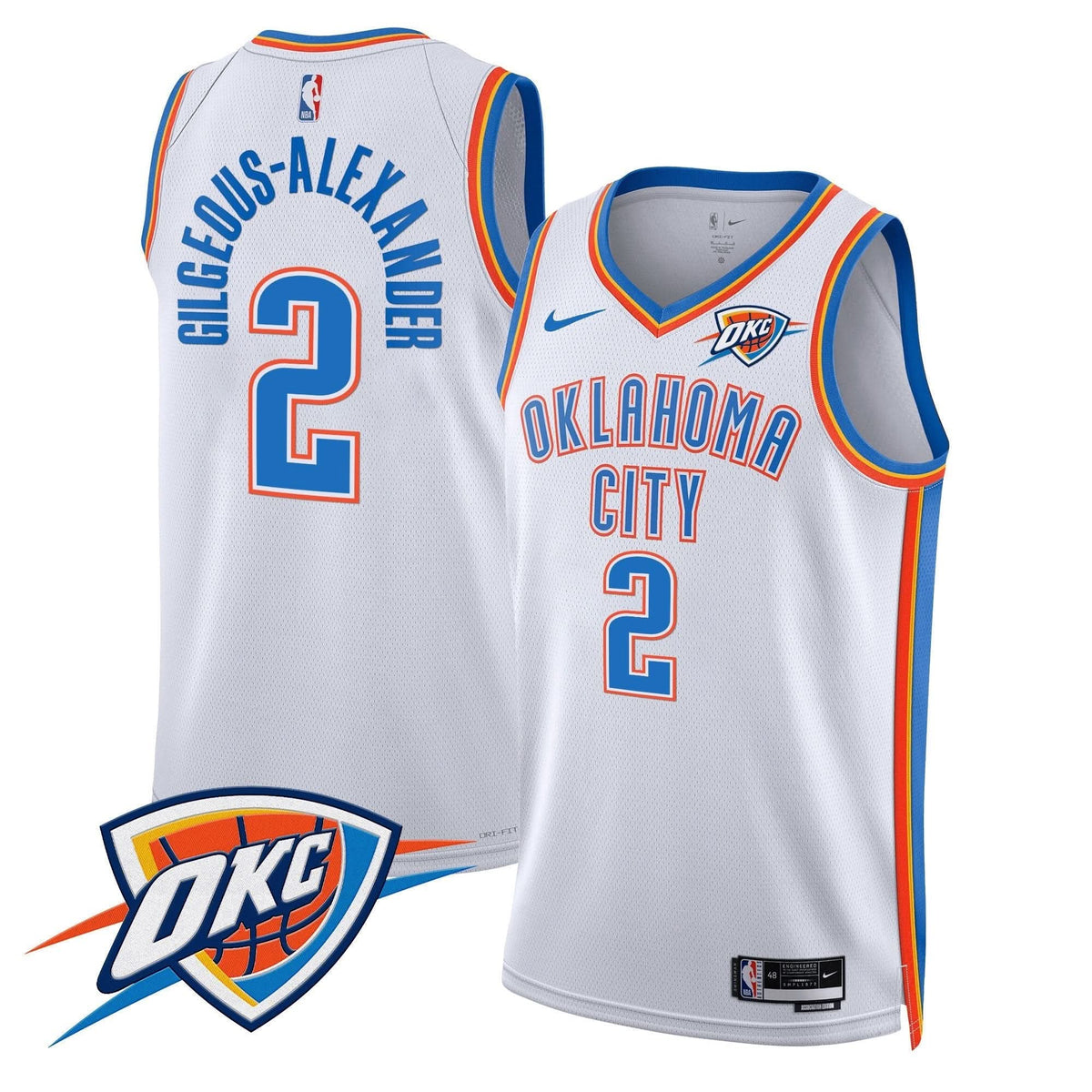 Men's Oklahoma City Thunder Swingman Jersey V2 - All Stitched