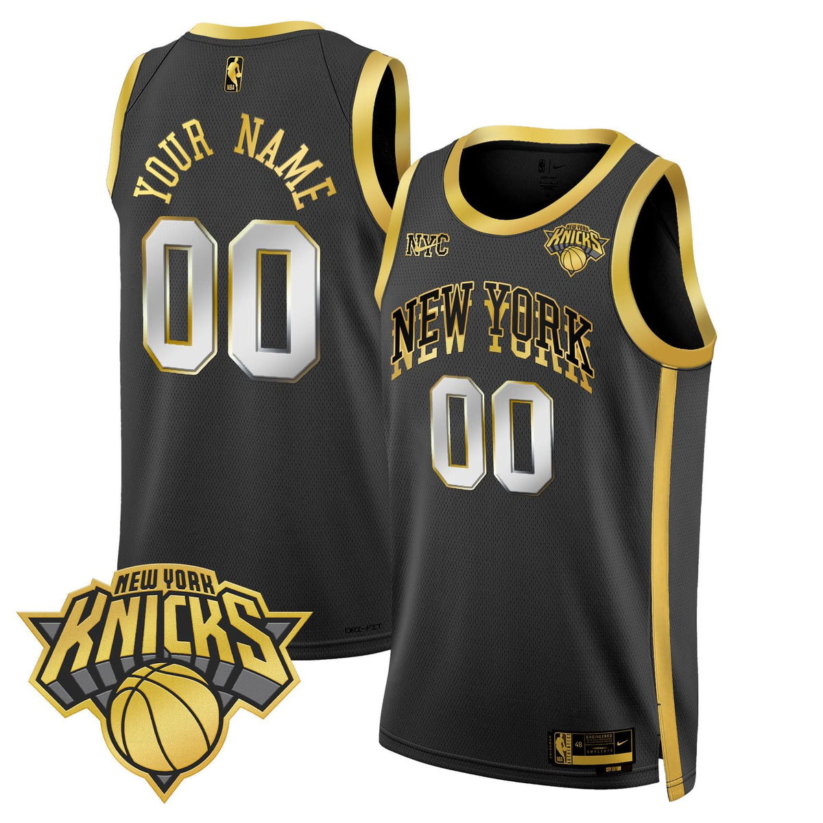 New York Knicks Swingman Custom Jersey V3 - All Stitched