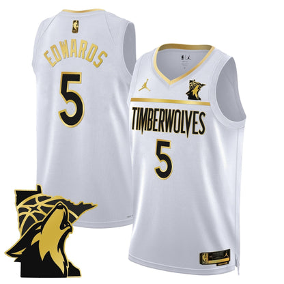 Minnesota Timberwolves Swingman Jersey - Minnesota Patch - All Stitched