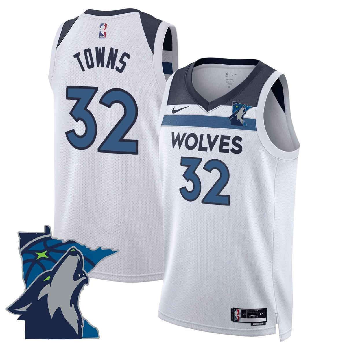 Men's Minnesota Timberwolves Swingman Jersey - Minnesota Patch - All Stitched