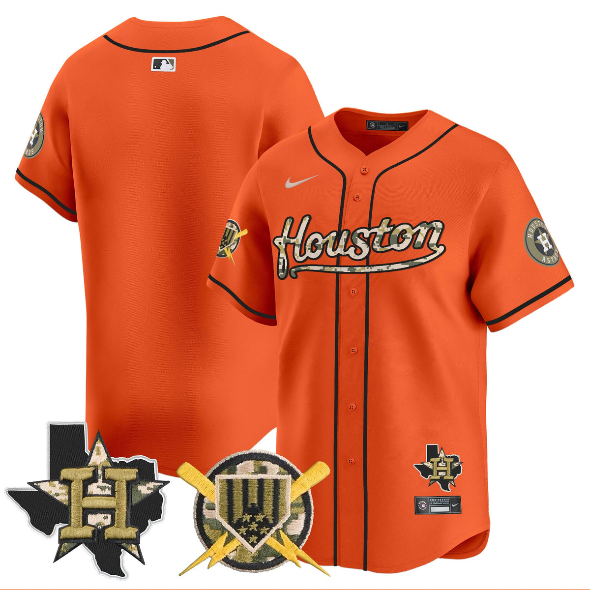 Houston Astros Armed Forces Day Vapor Premier Limited Jersey - All Stitched V2