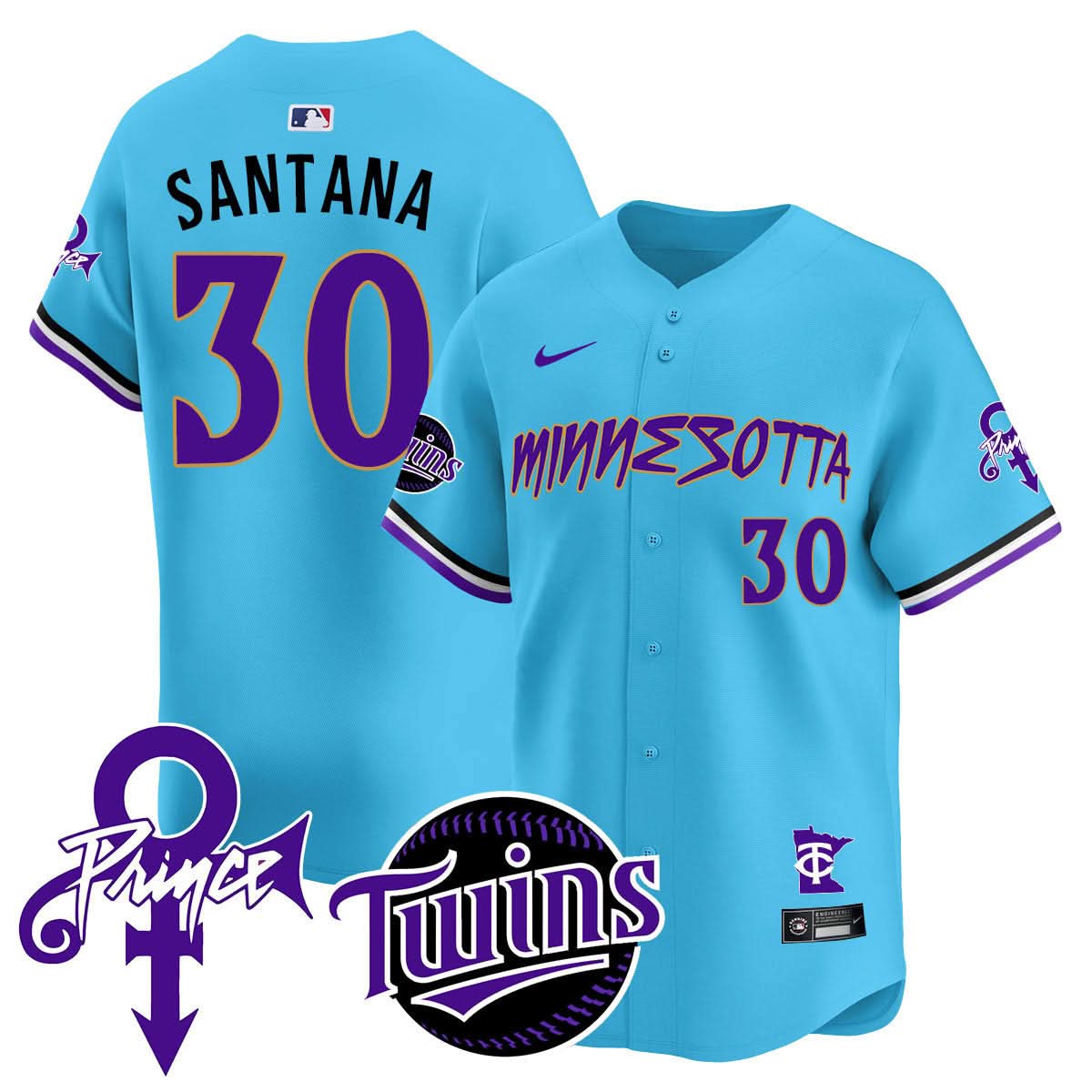 Men's Minnesota Twins Prince Patch Vapor Premier Limited Jersey N2 - All Stitched